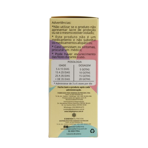 Baby Essence 30ml – Alívio das Cólicas, Gases, Refluxo e Disquesia