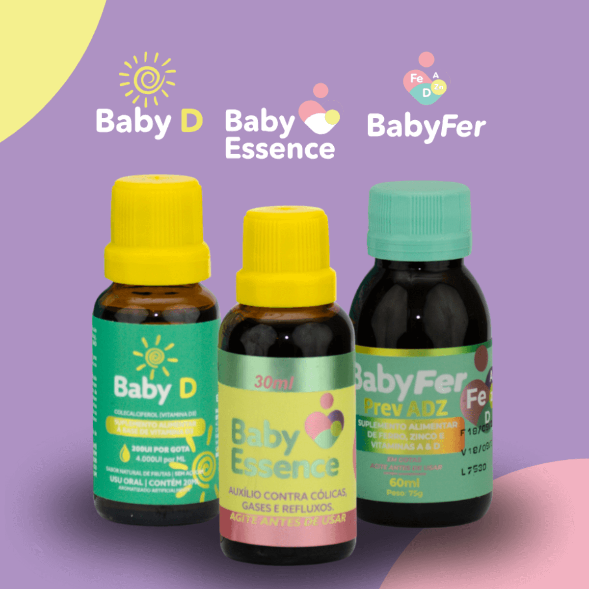 Kit Linha Baby - Baby Essence + Baby D + Baby Fer