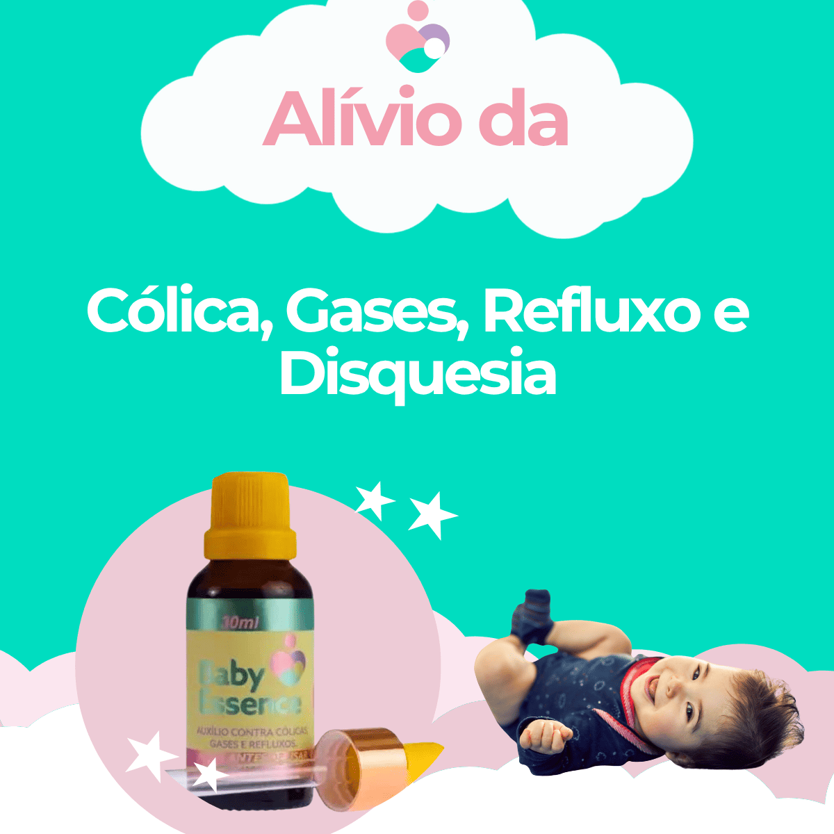 Baby Essence 30ml – Alívio das Cólicas, Gases, Refluxo e Disquesia