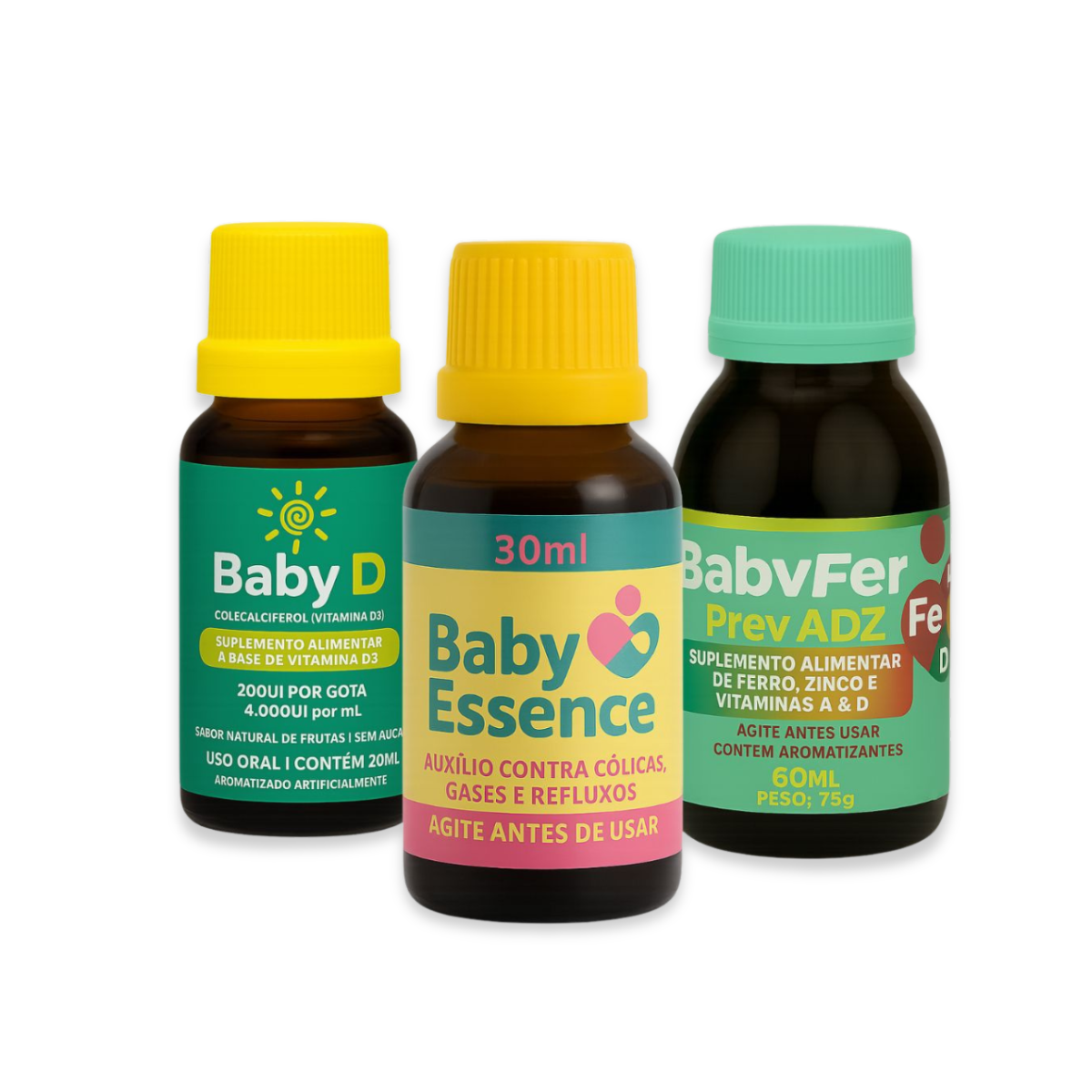 Kit Linha Baby - Baby Essence + Baby D + Baby Fer