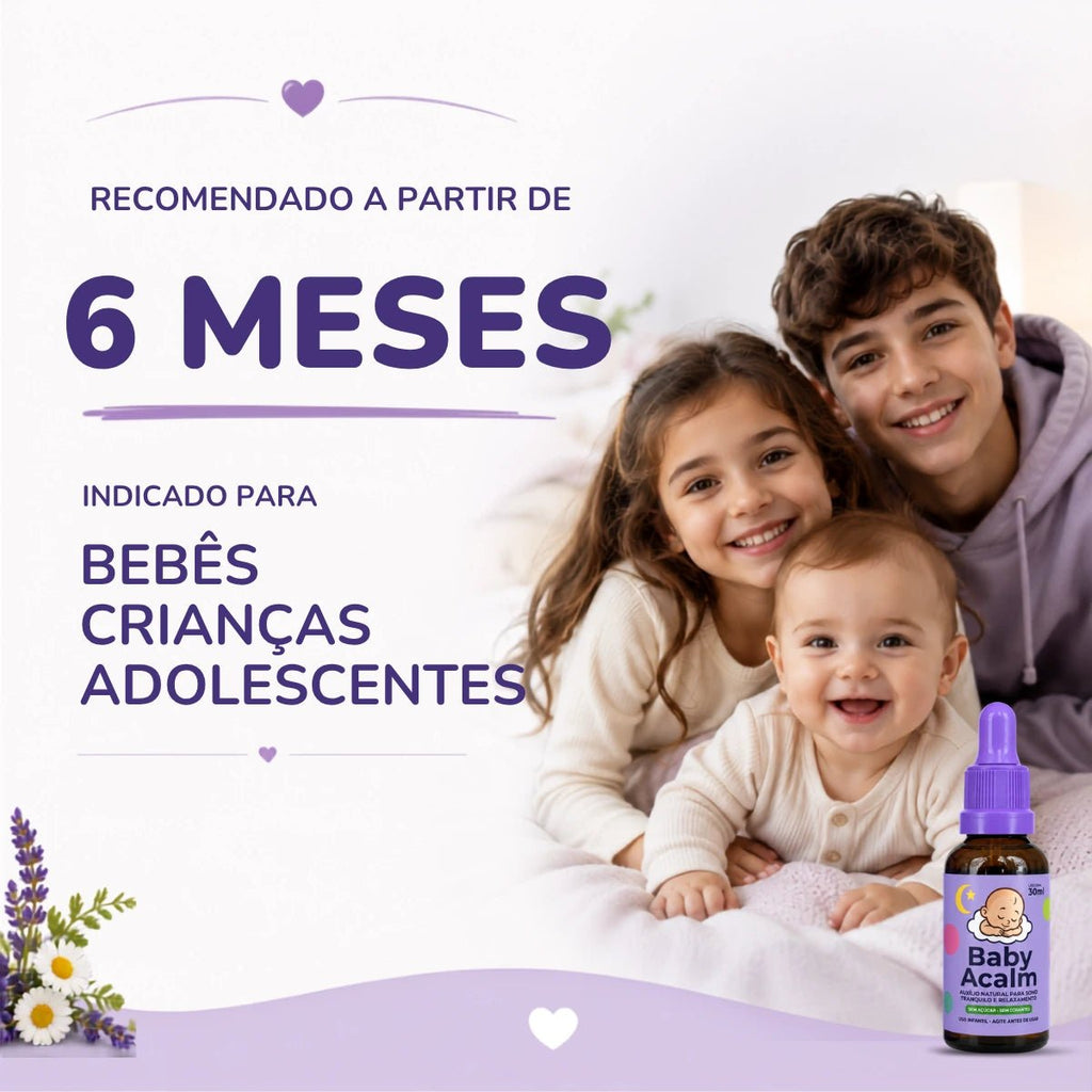 Baby Acalm 30ml - Auxílio Natural para Sono Profundo, Relaxamento e Equilíbrio Emocional - Linha Baby Essence