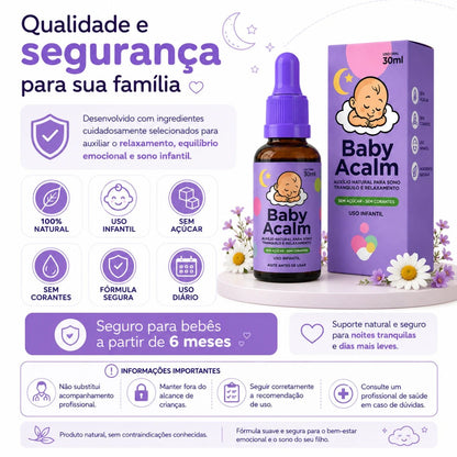 Baby Acalm 30ml - Auxílio Natural para Sono Profundo, Relaxamento e Equilíbrio Emocional - Linha Baby Essence
