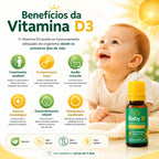 Baby D 20ml - Suplemento alimentar à base de Vitamina D3 - Linha Baby Essence