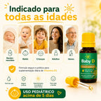 Baby D 20ml - Suplemento alimentar à base de Vitamina D3 - Linha Baby Essence