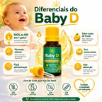 Baby D 20ml - Suplemento alimentar à base de Vitamina D3 - Linha Baby Essence