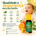 Baby D 20ml - Suplemento alimentar à base de Vitamina D3 - Linha Baby Essence