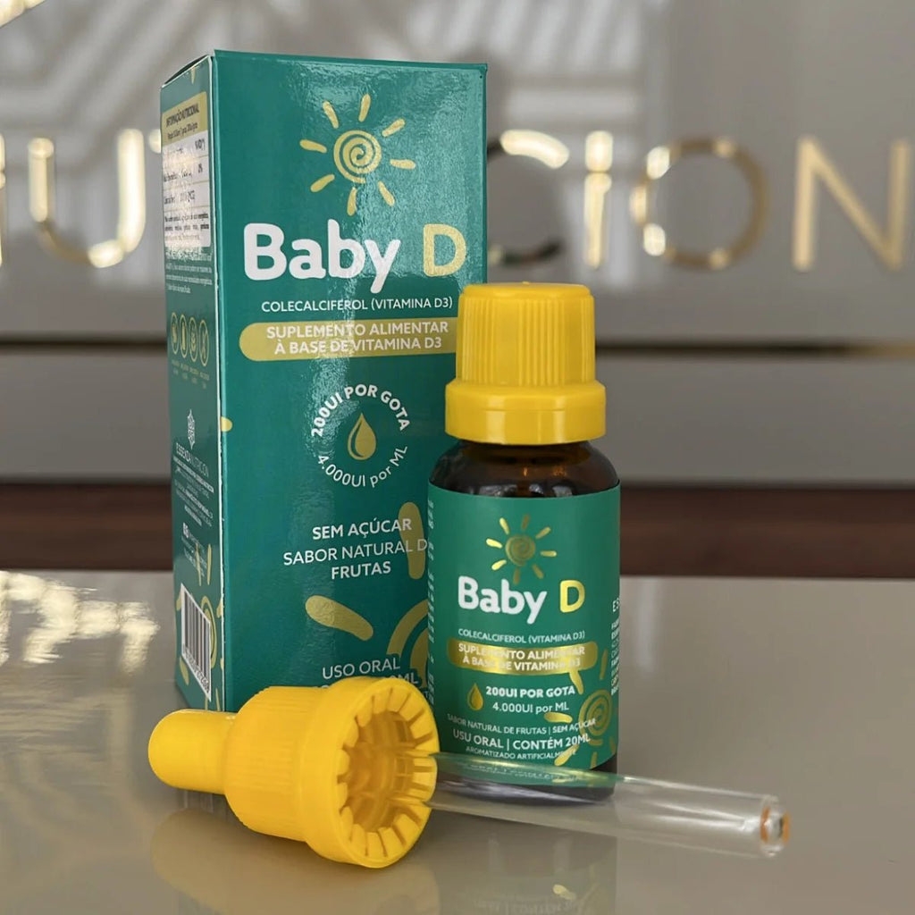 Baby D 20ml - Suplemento alimentar à base de Vitamina D3 - Linha Baby Essence