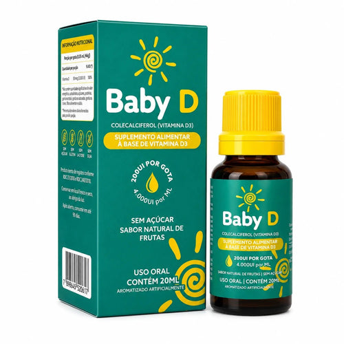 Baby D 20ml - Suplemento alimentar à base de Vitamina D3 - Linha Baby Essence