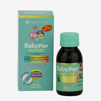 BabyFer 60ml - Suplemento alimentar de Ferro Albion, Zinco Albion e Vitaminas A e D
