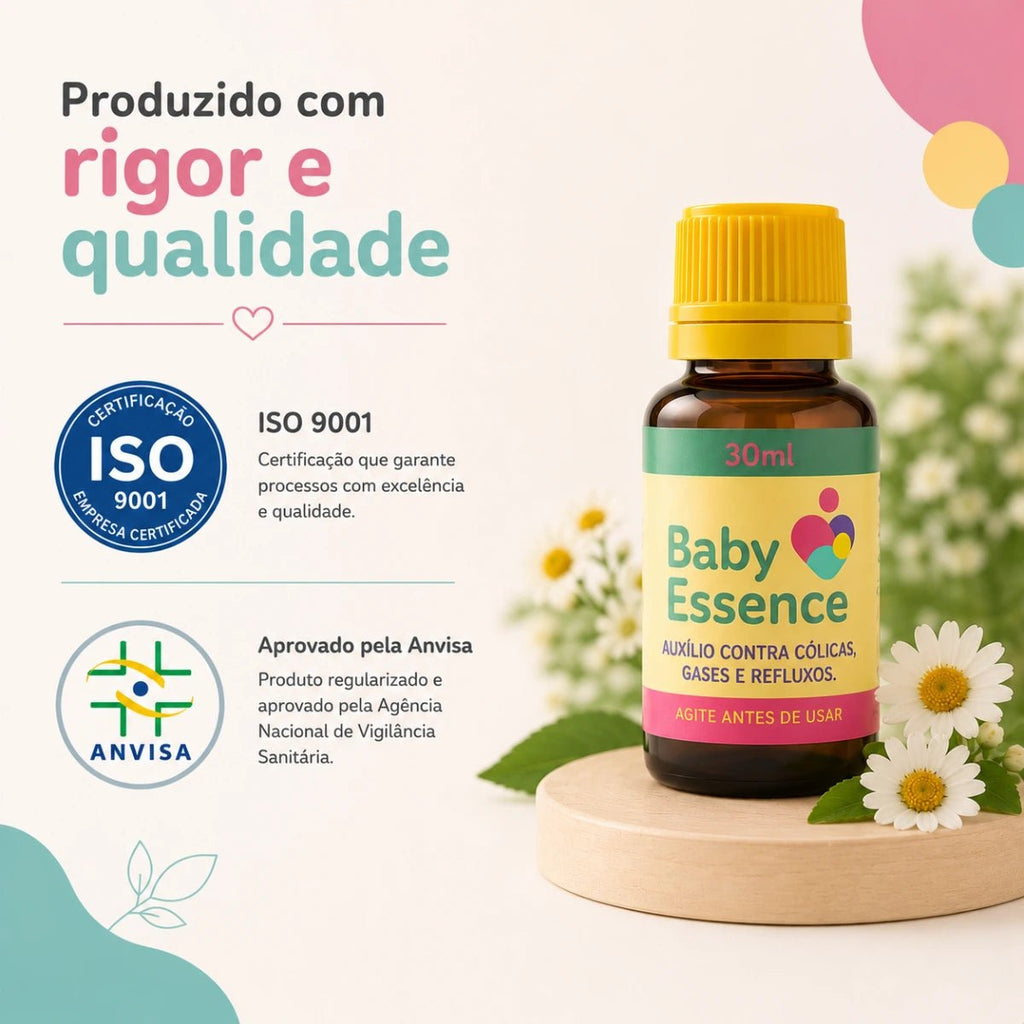 Baby Essence 30ml – Alívio Natural da Cólica, Gases, Refluxo e Disquesia - Linha Baby Essence