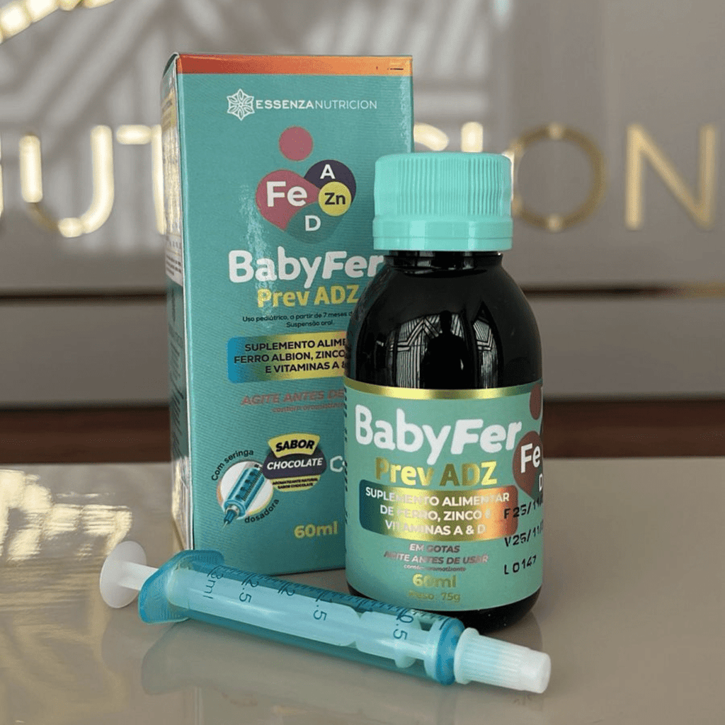Baby Fer 60ml - Suplemento alimentar de Ferro Albion, Zinco Albion e Vitaminas A e D - Linha Baby Essence