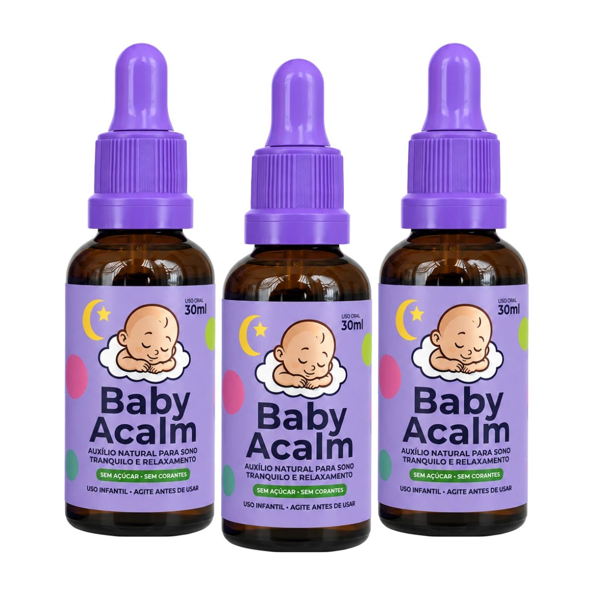Baby Acalm 30ml - Auxílio Natural para Sono Profundo, Relaxamento e Equilíbrio Emocional - Linha Baby Essence
