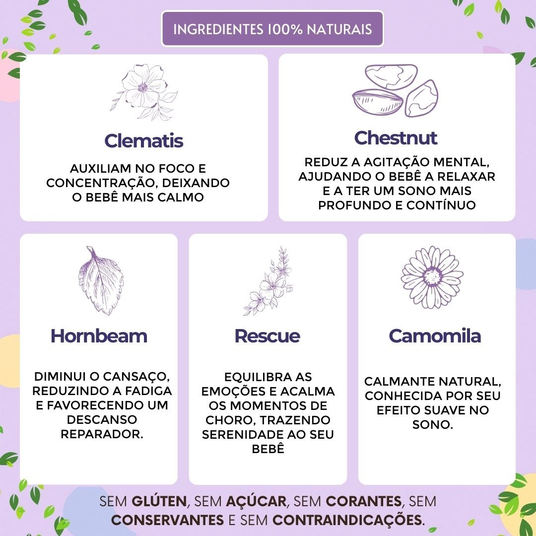 Baby Acalm 30ml - Auxílio Natural para Sono Profundo, Relaxamento e Equilíbrio Emocional - Linha Baby Essence