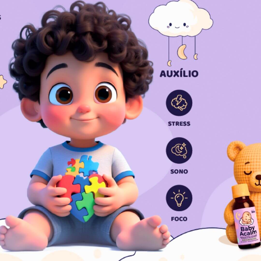 Baby Acalm 30ml - Auxílio Natural para Sono Profundo, Relaxamento e Equilíbrio Emocional - Linha Baby Essence
