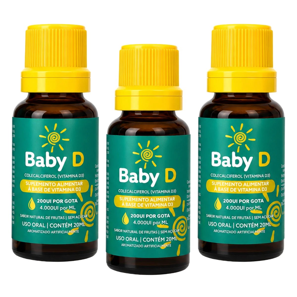 Baby D 20ml - Suplemento alimentar à base de Vitamina D3 - Linha Baby Essence