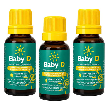 Baby D 20ml - Suplemento alimentar à base de Vitamina D3 - Linha Baby Essence