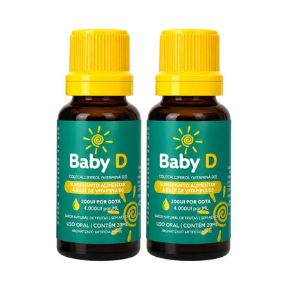 Baby D 20ml - Suplemento alimentar à base de Vitamina D3 - Linha Baby Essence