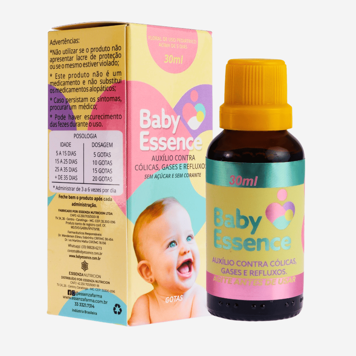 Baby Essence 30ml – Alívio das Cólicas, Gases, Refluxo e Disquesia