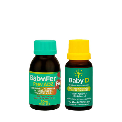 KIT CRESCER FORTE - Baby D + Baby Fer - Linha Baby Essence