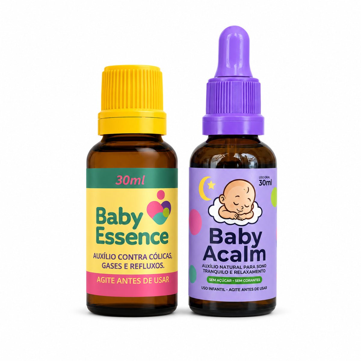 Kit Noites Tranquilas: Baby Acalm + Baby Essence - Linha Baby Essence