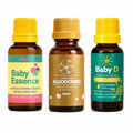 Kit Primeiros Cuidados Mamãe & Bebê: Tintura de Algodoeiro + Baby Essence + Baby D - Linha Baby Essence
