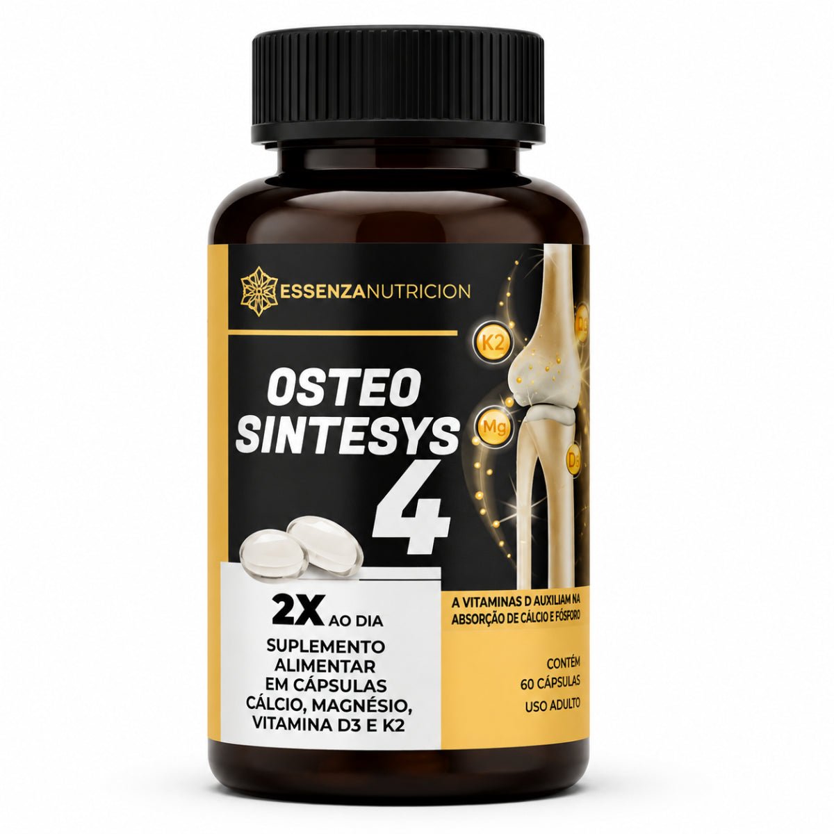 Osteo Sintesys 4 60 cápsulas - Fortalecimento Ósseo para Gestantes e Mamães - Linha Baby Essence