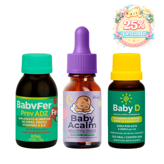 Kit Equilíbrio Completo - Baby Acalm + Baby Fer + Baby D