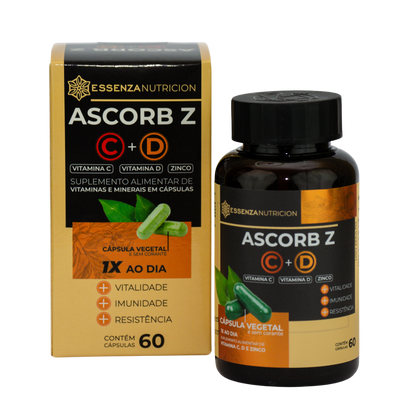 Ascorb Z Vitamina C + Zinco 60 Cápsulas - Imunidade e suporte nutricional para mamães e gestantes