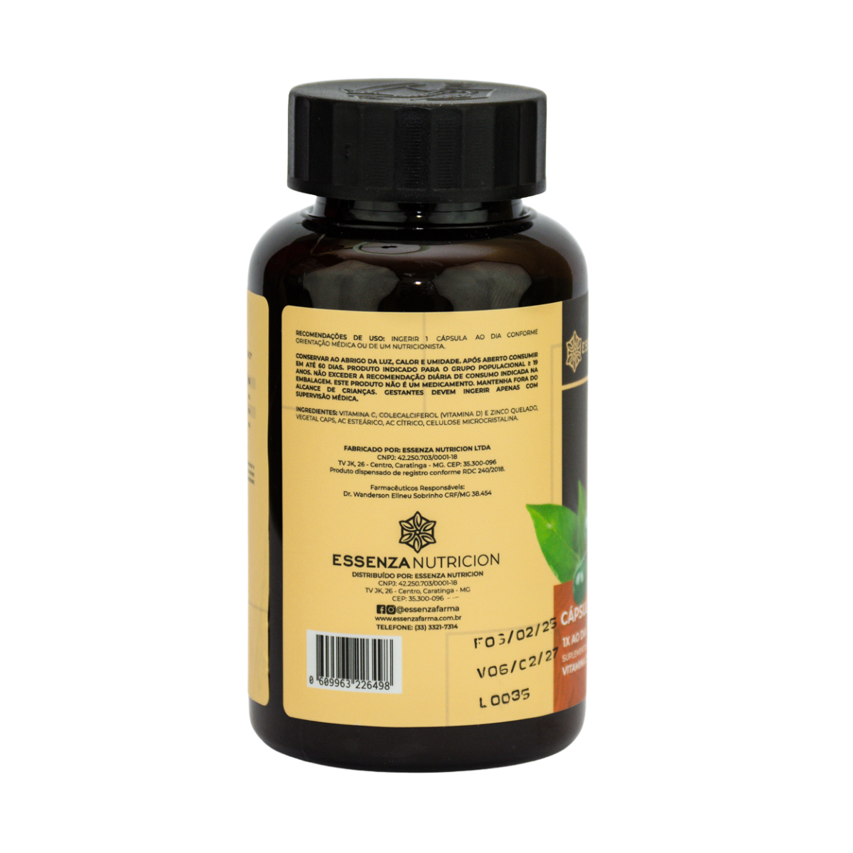 Ascorb Z Vitamina C + Zinco 60 Cápsulas - Imunidade e suporte nutricional para mamães e gestantes