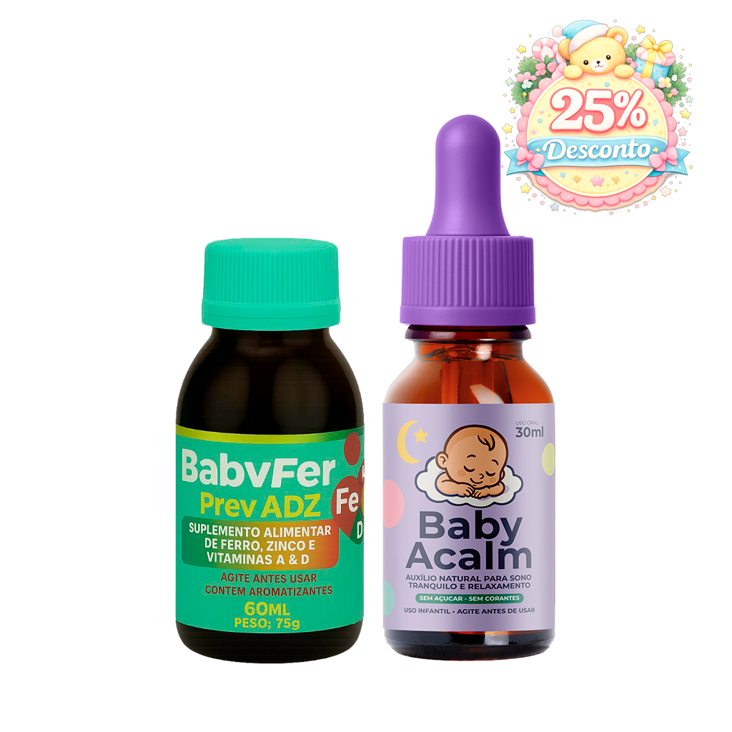 KIT CALMA E DESENVOLVIMENTO  Baby Acalm + Baby Fer