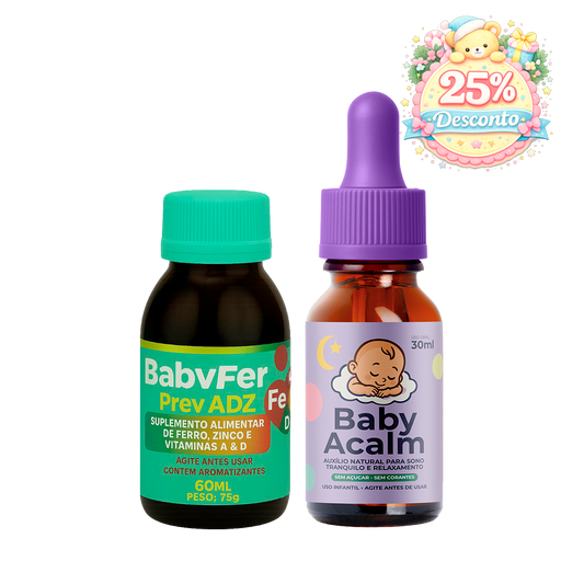 KIT CALMA E DESENVOLVIMENTO  Baby Acalm + Baby Fer