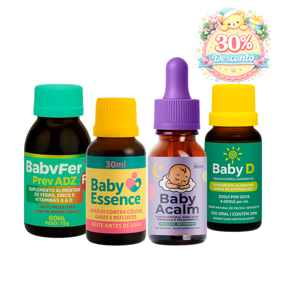 SUPER KIT PREMIUM  Baby Essence + Baby Acalm + Baby D + Baby Fer