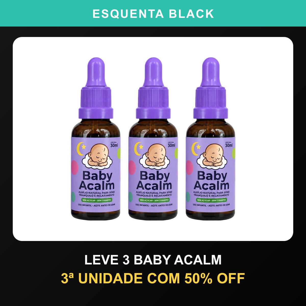 Kit 3 Baby Acalm com 3ª unidade 50% OFF